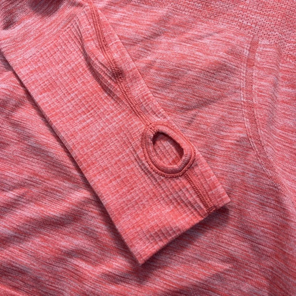 Lululemon Swiftly Tech Long Sleeve Crew Heathered Grapefruit Silverescent 4 Top